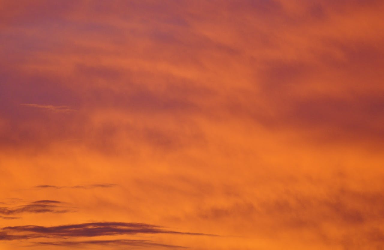 A pink evening sky